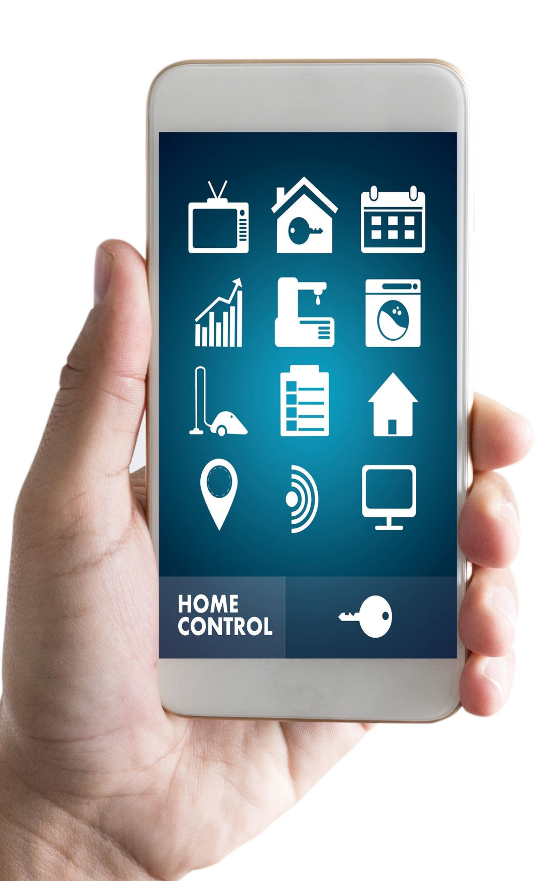 Smart home app on a mobile phone